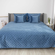 Покривало Ромб круглий Velour ТЕП темно-синій