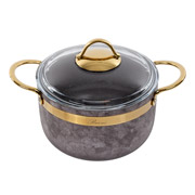 Каструля з кришкою 20 см 3 л Royal Stone Sandstone Gold Brioni 764-039