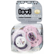 Пустушка силіконова динамічна Indian summer Girl 6-18 міс. (2 шт.) Lovi 22 / 857girl