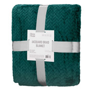 Плед Jacquard Braid Ardesto смарагдовий