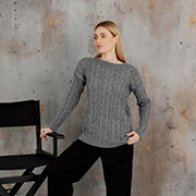 Джемпер жіночий в'язаний Ассоль з люрексом Art Knit сірий