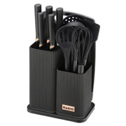 Набір кухонних приладів на підставці 11 предметів Magio MG-1099B чорний