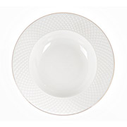 Тарілка супова порцелянова 21,5 см Brilliant Gold Lefard 949-001-6 із золотом