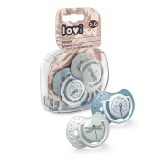LOVI Пустушка силіконова динамічна 3-6 м-ців 2 шт. Botanic Boy блакитний