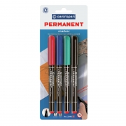 Маркер Centropen Permanent набір 4 шт. (Блістер) 2846/4 / BL