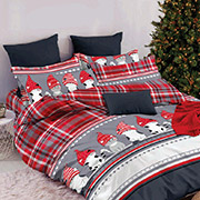Постільна білизна Новорічні кошенята red 102804 бязь-люкс Selena