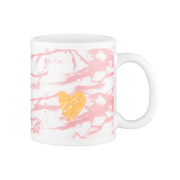 Чашка керамічна 330 мл Hello Ardesto AR3048WP біло-рожева