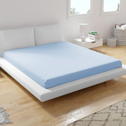 Простирадло на гумці трикотажне Buanart Home 120 гм2 блакитне