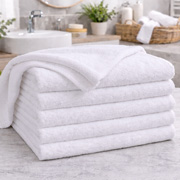 Набір із 6 махрових рушників 70х140см Hotel 500г SoundSleep білий