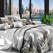 Постельное белье Бабочки grey 600731 поликоттон Selena