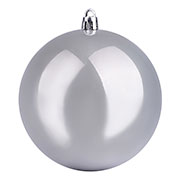 Новорічна іграшка Куля перламутрова Yes! Fun 973503 срібна 10 см