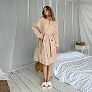 Жіночий махровий халат Шарм MSH02 Cosy бежевий