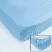 Простирадло на гумці з ранфорса SoundSleep 143blue блакитна - Фото №2