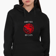 Худі жіночий Мати котів MobiPrint 8921-2015 чорний