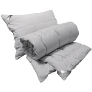 Набір ковдра демісезонна і подушка Руно Grey
