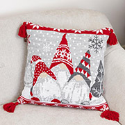 Наволочка вязаная декоративная Веселые гномы Прованс