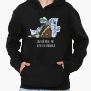 Худі чоловічий Привид Києва MobiPrint 9225-3770 чорний