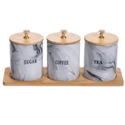 Набір банок для зберігання на підставці 3х350 мл Yiwu SCT-662