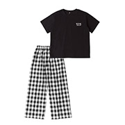 Піжама КП306 футболка та штани Бембі Y13-чорний-білий-клітинка