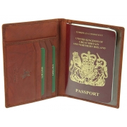 Шкіряна обкладинка для паспорта з натуральної шкіри Visconti 2201 Polo brown