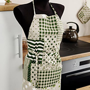 Фартух кухонний Печворк зелений Господиня Прованс