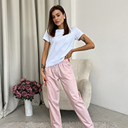 Жіноча піжама-трійка Pearl SP100/23+f01ws футболка, шорти та штани Cosy