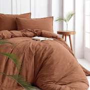 Комплект постільної білизни SoundSleep Stonewash Adriatic Mokko темно-бежевий