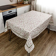 Скатертина бавовняна Тереза Квіточки з кантом Прованс