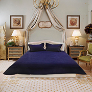 Покривало з наволочками Arya Diamond темно-синє