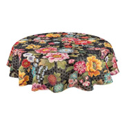 Скатертина гобеленова із золотим люрексом кругла LiMaSo Japan003