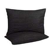 Набір наволочок зі страйп-сатину 1х1 Lotus чорний