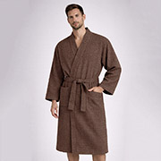Халат кімоно вафельний унісекс довгий SoundSleep шоколадний