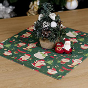 Серветка бавовняна Санта на зеленому Прованс