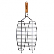 Решітка для риби Скаут 36х25х2см з дерев'яною ручкою 0709