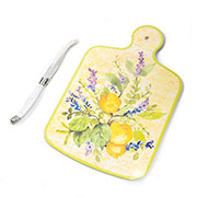 Набір дошка для нарізки сиру та ніж Аромат лимона Certified International 40887