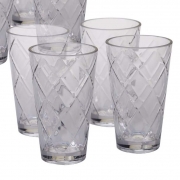 Набір склянок 4х650 мл Алмазні грані Certified International 20425-set прозорий