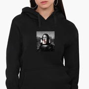 Худі жіночий Мона Ліза Джоконда Ренесанс MobiPrint 8921-1202 чорний