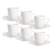 Набір чайний порцеляновий 12 предметів 220 мл Хвиля Lefard 359-482