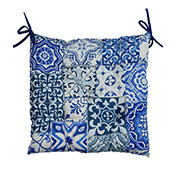 Подушка на стілець Фреска Прованс синя 028337