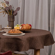 Скатертина кругла Jordan Sonex коричнева