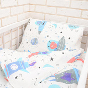 Комплект постільної білизни в ліжечко 7522 Ракета бязь Rainforce Nostra