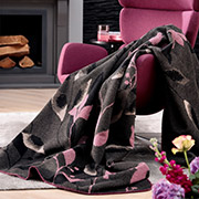 Плед бавовняний Wohndecke Dark Wine Biederlack