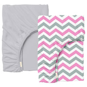 Набір простирадл дитячих на гумці Grey / Zigzag Grey Rose Cosas