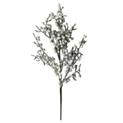 Гілка декоративна 70 см Ягоди білі Yes! Fun 975003 з глітером