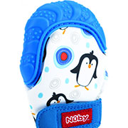 Рукавичка з силіконовим прорізувачем Nuby 6804 блакитна