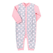 Комбінезон-чоловічок для дівчинки КБ83 інтерлок Bembi 3X1-рожевий-сірий