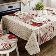Скатертина бавовняна Горох бордо Господиня Прованс