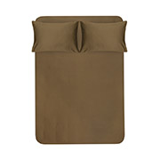 Набір простирадло на гумці та 2 наволочки TAC кавовий