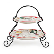 Двоярусне блюдо для закусок Свято молодого вина Certified International 28139