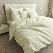 Постельное белье бязь люкс Ромбики шампань Selena 100960